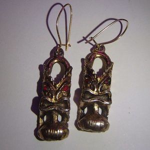 HAWAiiAN TiKi GOD TOTUM POLE 3D EARRINGS